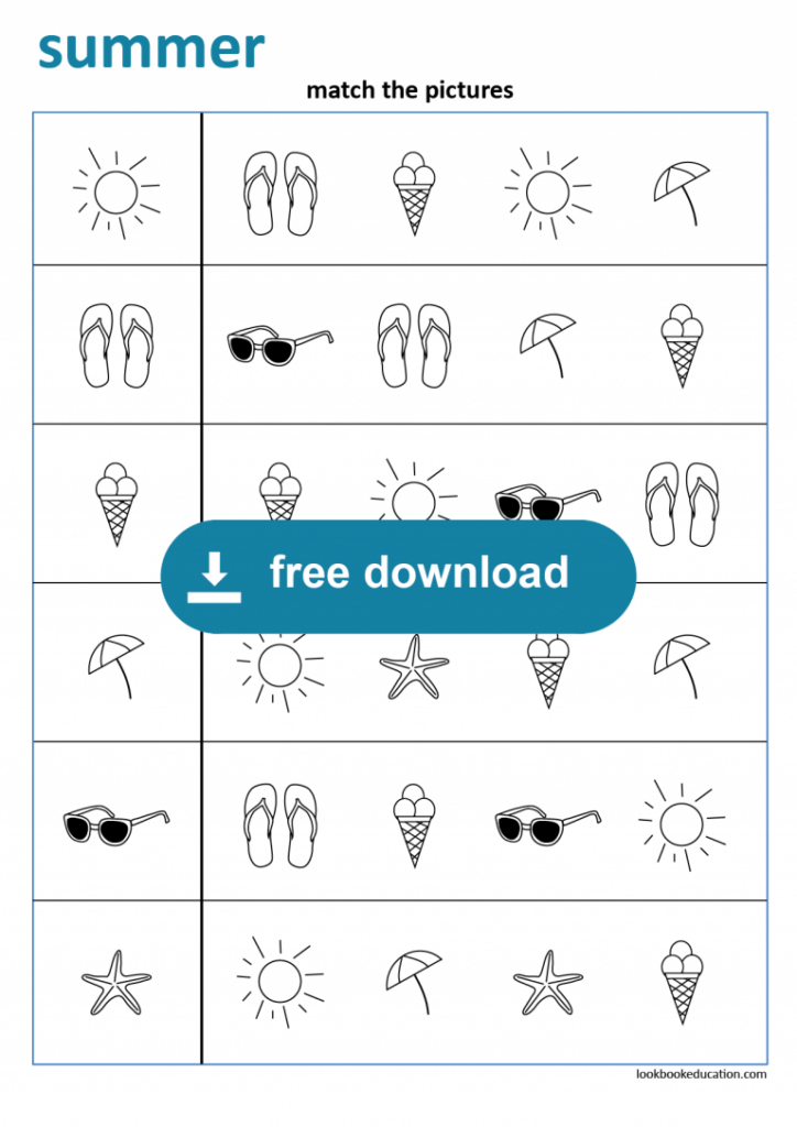 Worksheet Summer Tracing LookbookEducation - Tracing Worksheets Summer