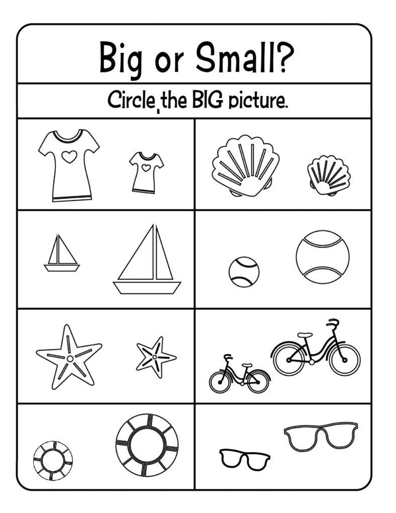 Worksheets For 3 Year Olds Printables - 3 Year Old Worksheet For Summer