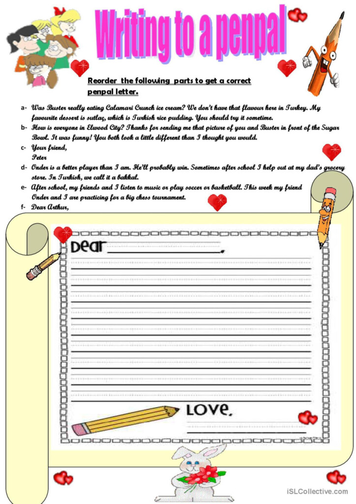 Writing To A Penpal English ESL Worksheets Pdf Doc - Summer Camp Penpal Worksheet